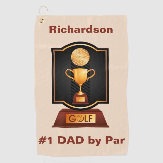 Serviette De Golf Torchon de golf Monogramme personnalisé pour papa (Devant)