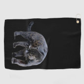 Serviette De Golf Torchon de golf noir Jaguar Diablo (Horizontal)