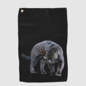 Serviette De Golf Torchon de golf noir Jaguar Diablo (Devant)