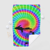Serviette De Golf Torchon de golf sur disque - Michigan tie dye (En situation)