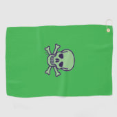 Serviette De Golf Torchon vert crâne (Horizontal)