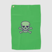 Serviette De Golf Torchon vert crâne (Devant)