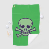 Serviette De Golf Torchon vert crâne (En situation)
