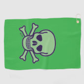 Serviette De Golf Torchon vert crâne (Horizontal)