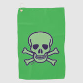Serviette De Golf Torchon vert crâne (Devant)