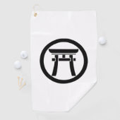 Serviette De Golf Torii en cercle (En situation)
