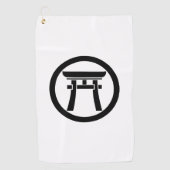Serviette De Golf Torii en cercle (Devant)