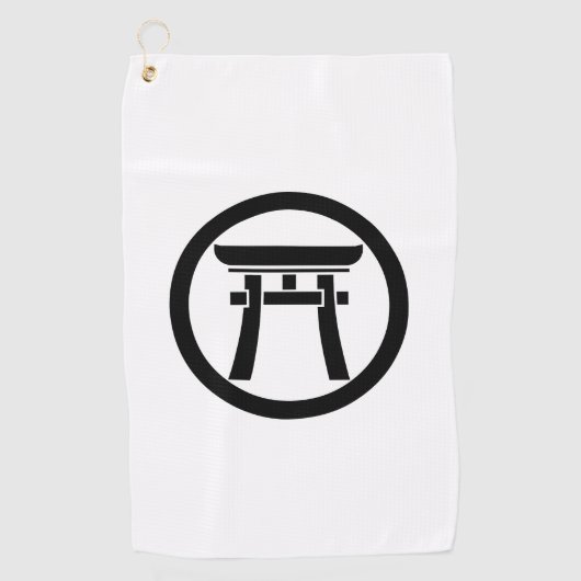 Serviette De Golf Torii en cercle (Devant)