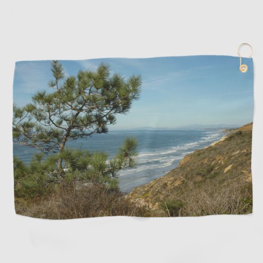 Serviette De Golf Torrey Pine and California Coastline Landscape (Horizontal)