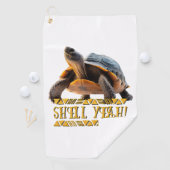 Serviette De Golf Tortue 001 Shell Ouais ! (En situation)