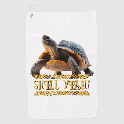 Serviette De Golf Tortue 001 Shell Ouais ! (Devant)