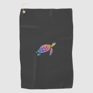Serviette De Golf Tortue boîte orientale Colorful Splash (3)