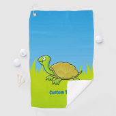 Serviette De Golf Tortue caricaturale (En situation)