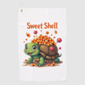 Serviette De Golf Tortue coquille de bonbons (Devant)