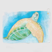 Serviette De Golf Tortue de mer verte (Horizontal)