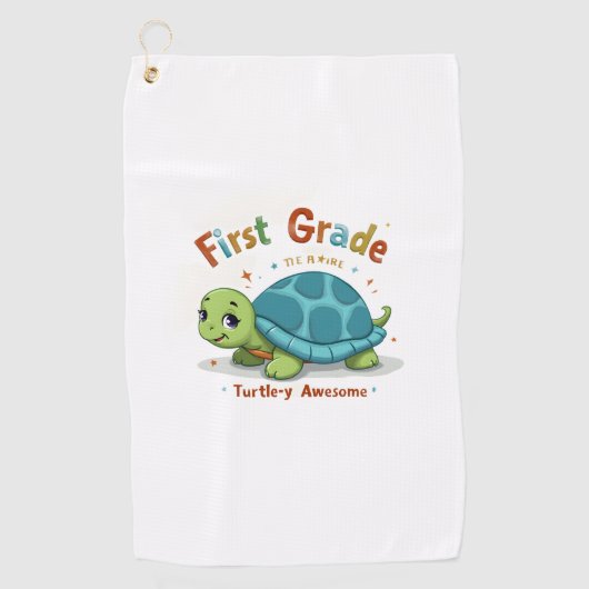 Serviette De Golf Tortue de première année incroyable 1ère année ret (Devant)