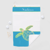 Serviette De Golf Tortue marine marine marine Turquoise bleue (En situation)