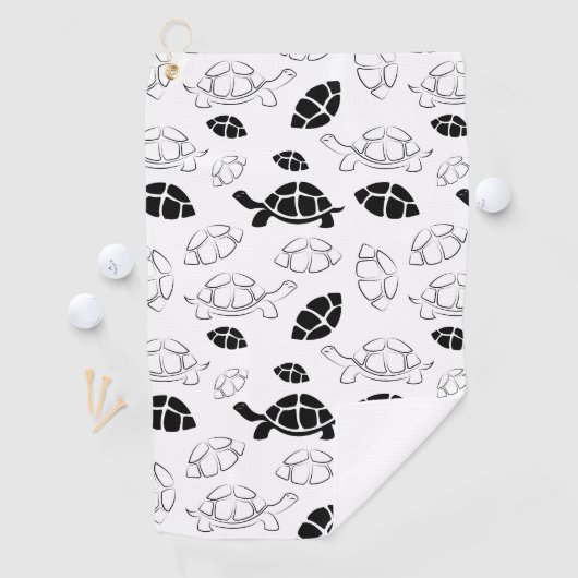 Serviette De Golf Tortue noire (En situation)