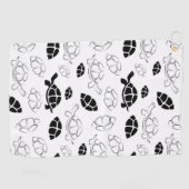 Serviette De Golf Tortue noire (Horizontal)