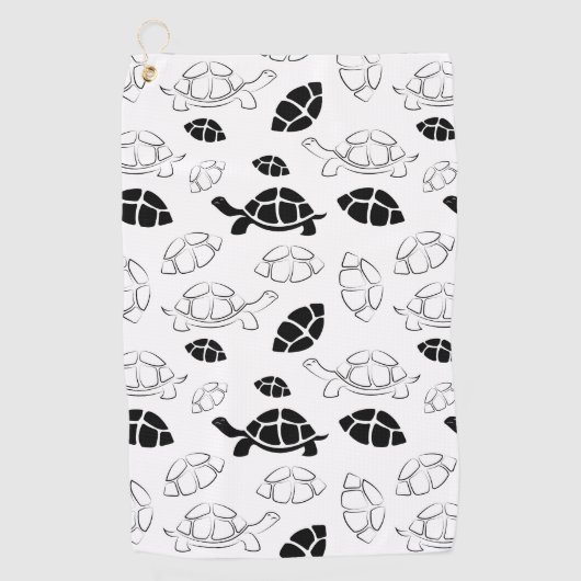 Serviette De Golf Tortue noire (Devant)