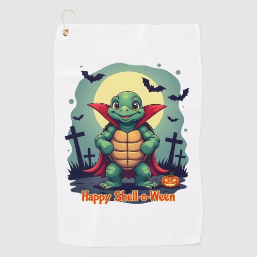 Serviette De Golf Tortue Shell-o-Ween (Devant)
