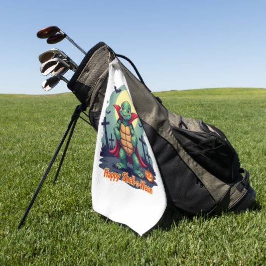 Serviette De Golf Tortue Shell-o-Ween (Vert)