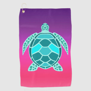 Serviette De Golf Tortue turquoise bleu vert turquoise