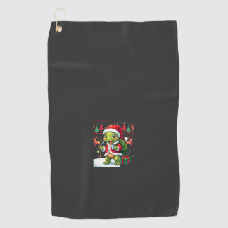 Serviette De Golf Tortue Xmas Lumières Père Noël laid Tortue Noël Ta