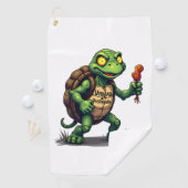Serviette De Golf Tortue zombie (En situation)