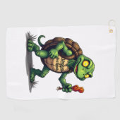 Serviette De Golf Tortue zombie (Horizontal)