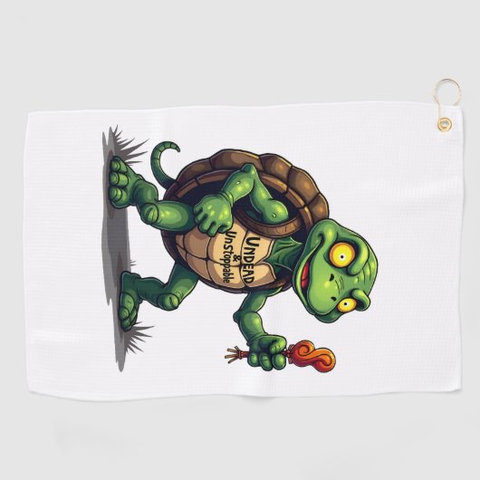 Serviette De Golf Tortue zombie (Horizontal)