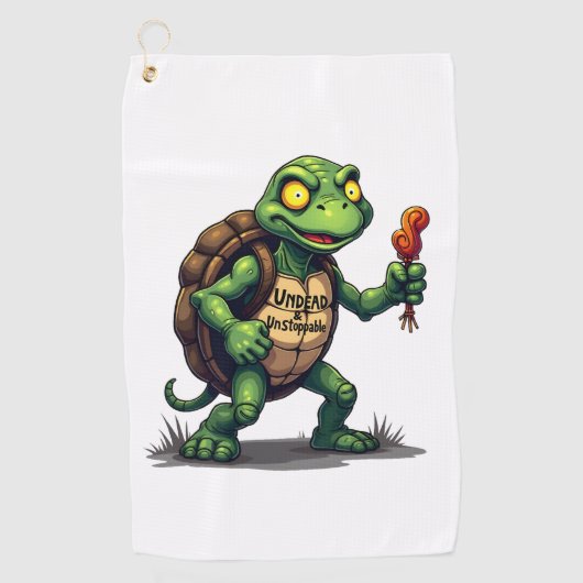 Serviette De Golf Tortue zombie (Devant)