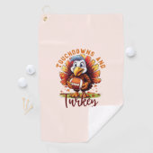 Serviette De Golf Touchdown et Turquie Thanksgiving (En situation)