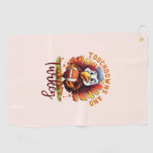 Serviette De Golf Touchdown et Turquie Thanksgiving (Horizontal)