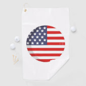 Serviette De Golf TOUR DE GOLF AMÉRICAIN Round FLAG (En situation)