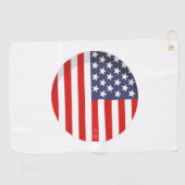 Serviette De Golf TOUR DE GOLF AMÉRICAIN Round FLAG (Horizontal)