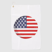 Serviette De Golf TOUR DE GOLF AMÉRICAIN Round FLAG (Devant)