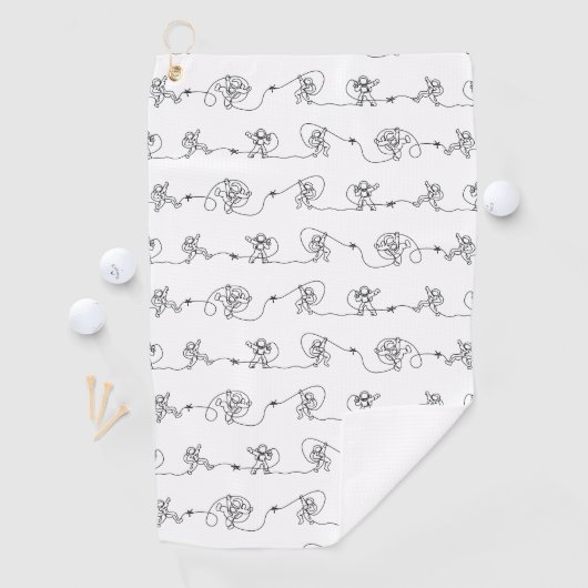 Serviette De Golf Tour de golf d'astronaute (En situation)