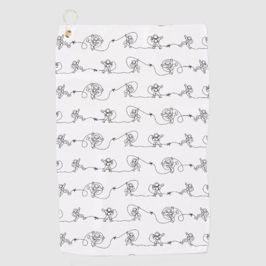 Serviette De Golf Tour de golf d'astronaute (Devant)