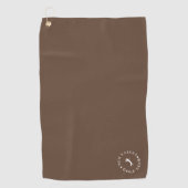 Serviette De Golf Tour de golf moderne Monogram Pinecone (Devant)