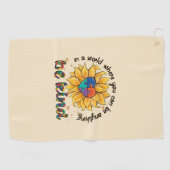 Serviette De Golf Tournesol autiste (Horizontal)
