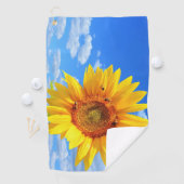 Serviette de golf Tournesol et abeilles (En situation)