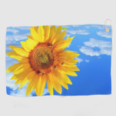 Serviette de golf Tournesol et abeilles (Horizontal)