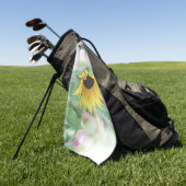 Serviette De Golf 'Tournesol timide' (Vert)