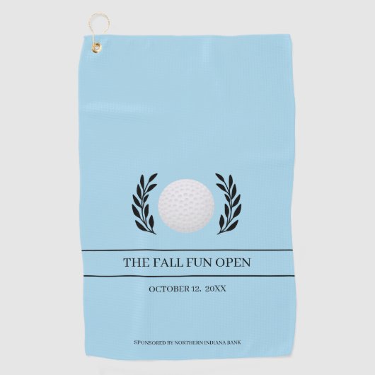Serviette De Golf Tournoi de golf bleu clair (Devant)