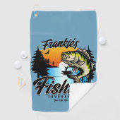 Serviette De Golf Tournoi de pêche personnalisé Truite pêcheur (En situation)