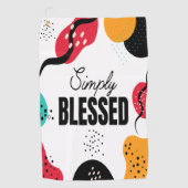 Serviette de golf tout simplement bienheureuse (Devant)