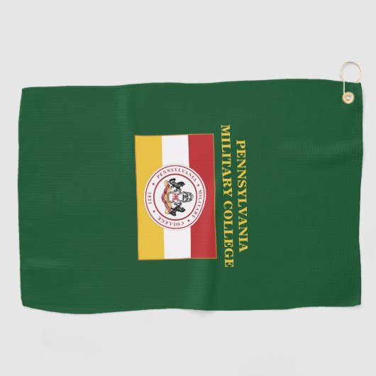 Serviette De Golf TOWEL DE GOLF (vert) avec logo PMC FLAG (Horizontal)