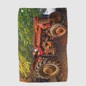 Serviette De Golf Traceur de la ferme rouge (Devant)