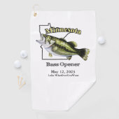 Serviette De Golf Trait d'ouverture de bar du Minnesota sur mesure L (En situation)